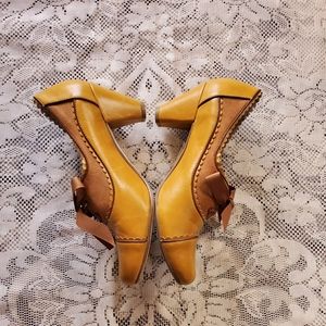 Mustard Chelsea Crew Vintage Inspired Pinup Oxford